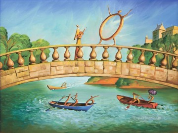 抽象的かつ装飾的 Painting - モダン コンテンポラリー 13 シュルレアリスム ボート遊び